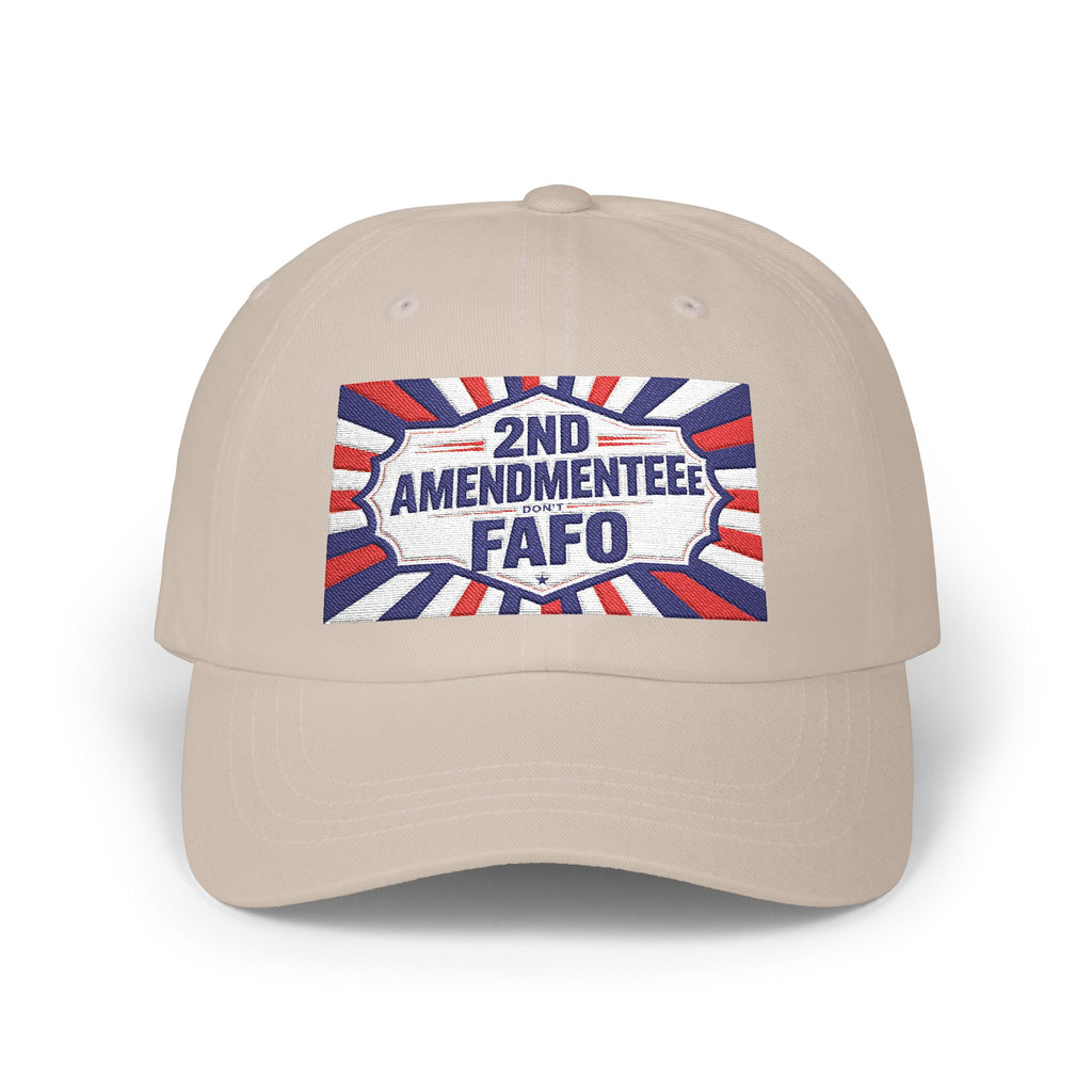 Embroidered Baseball Hat - 2nd Amendmenteer 'Don't FAFO' Dad Cap | Patriotic Embroidered Baseball Hat | Funny Gun Signs