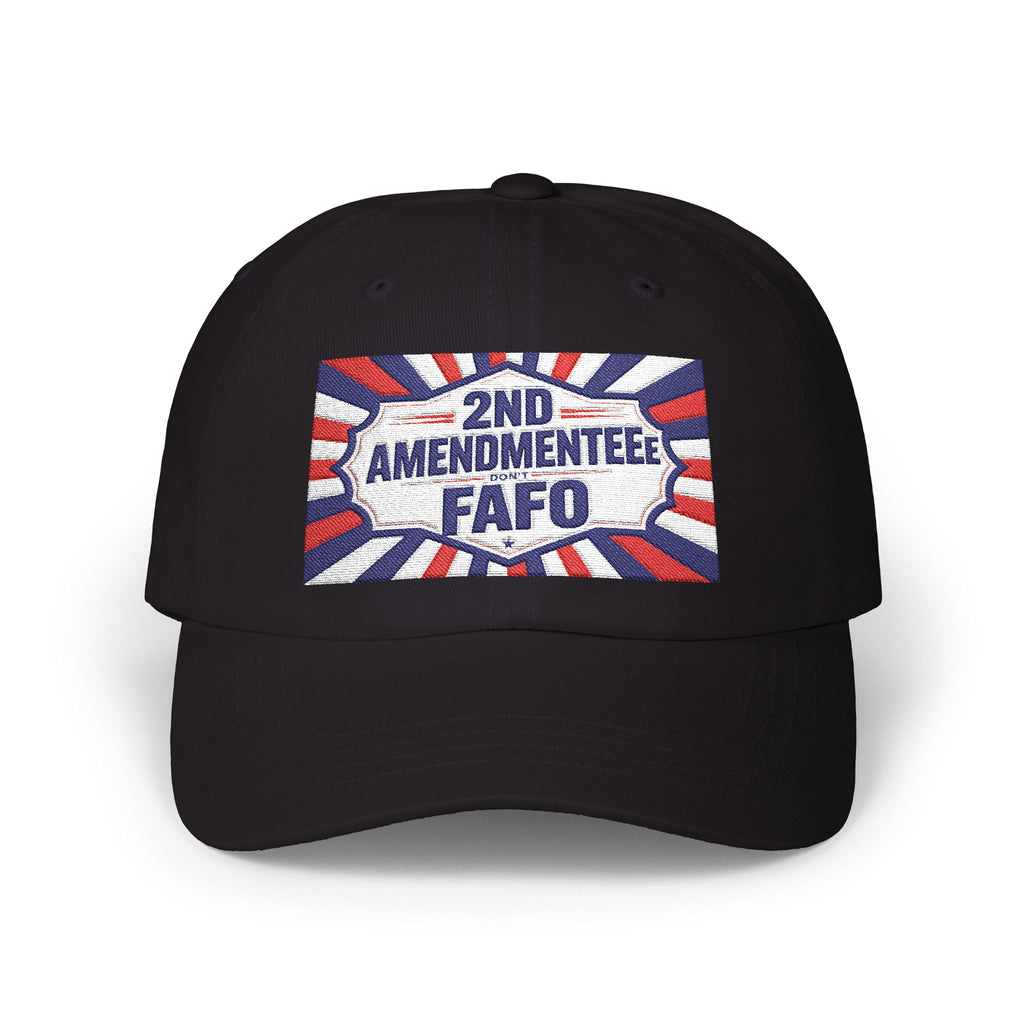 Embroidered Baseball Hat - 2nd Amendmenteer 'Don't FAFO' Dad Cap | Patriotic Embroidered Baseball Hat | Funny Gun Signs