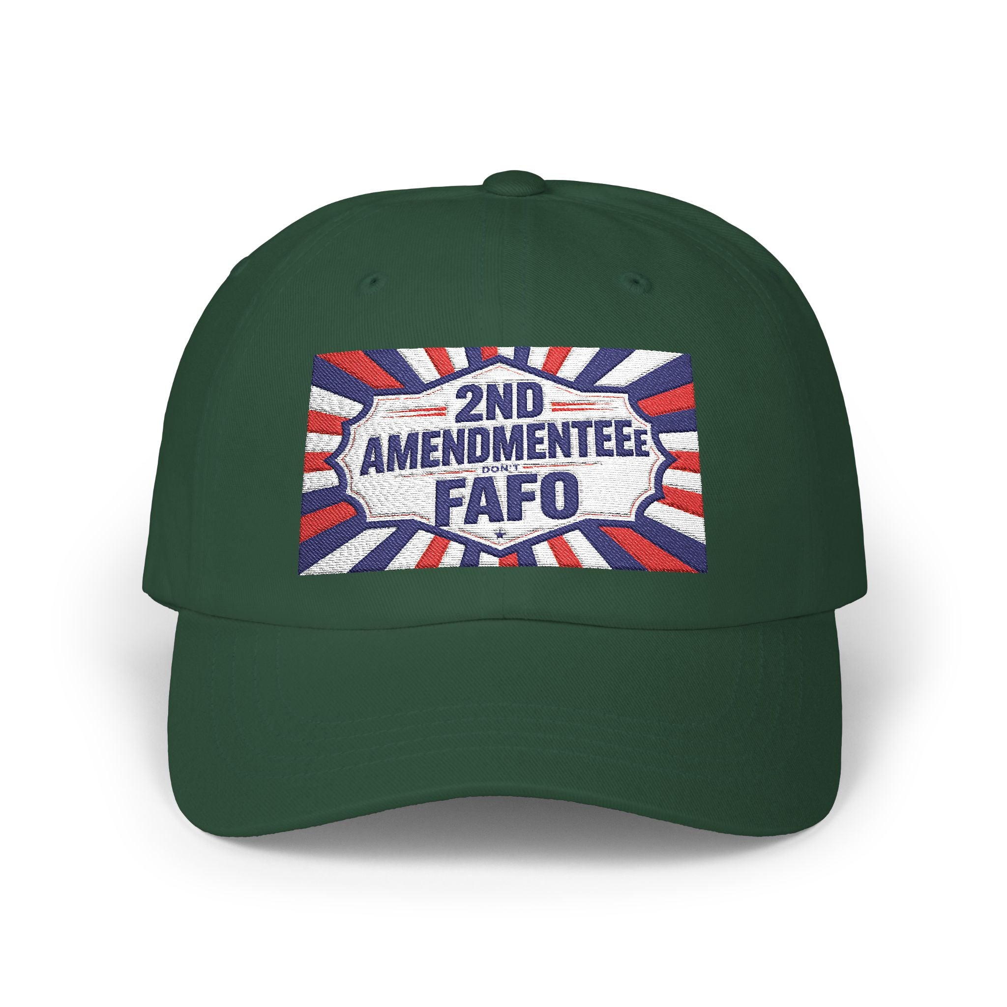 Embroidered Baseball Hat - 2nd Amendmenteer 'Don't FAFO' Dad Cap | Patriotic Embroidered Baseball Hat | Funny Gun Signs
