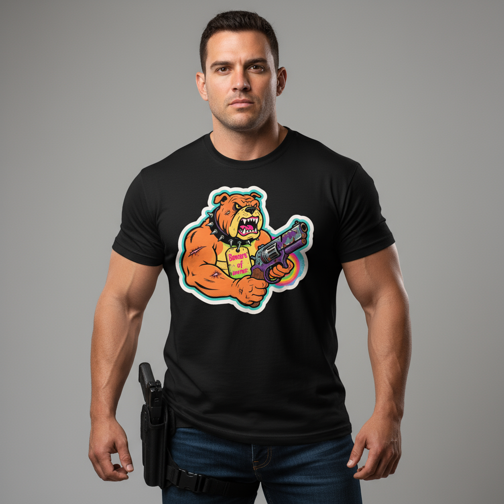 'Eff The Dog Beware of the Owner' | Crewneck Sweatshirt | Funny Gun Signs