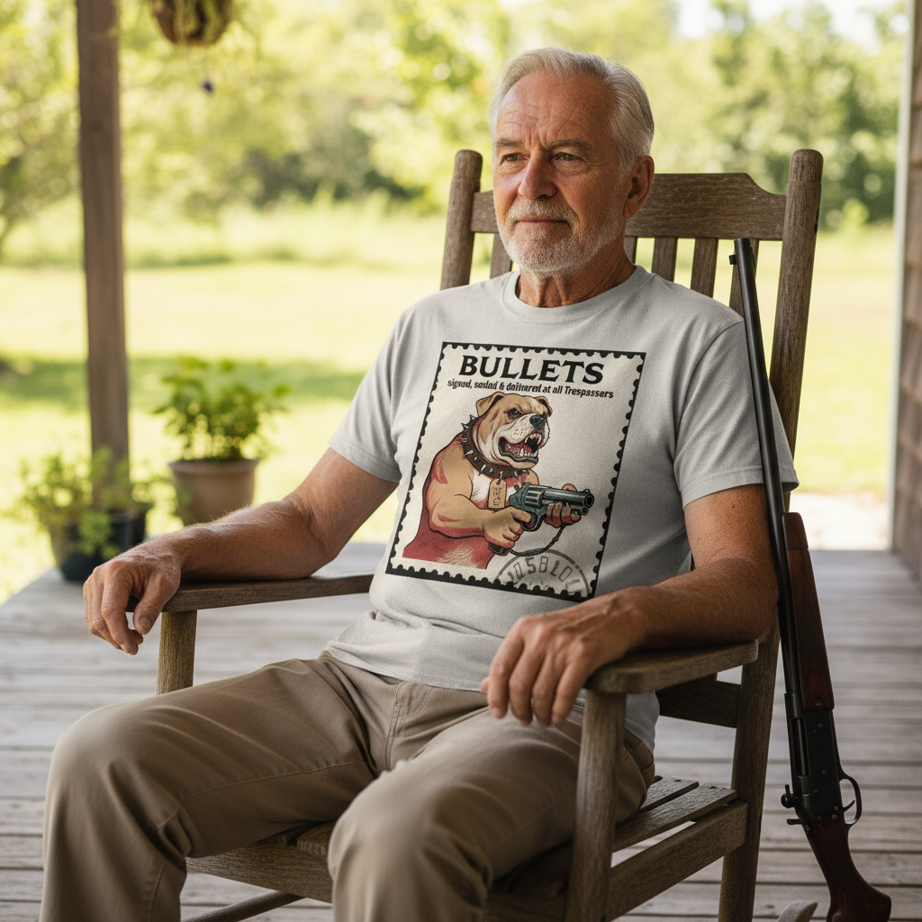 'Bullets Signed Sealed and Delivered to All Trespassers | Crewneck Sweatshirt | Funny Gun Signs