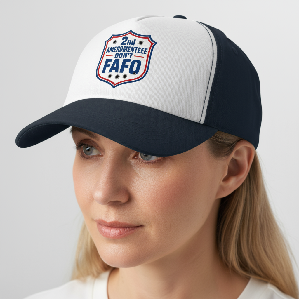 Embroidered Baseball Hat - 2nd Amendmenteer 'Don't FAFO' Dad Cap | Patriotic Embroidered Baseball Hat | Funny Gun Signs
