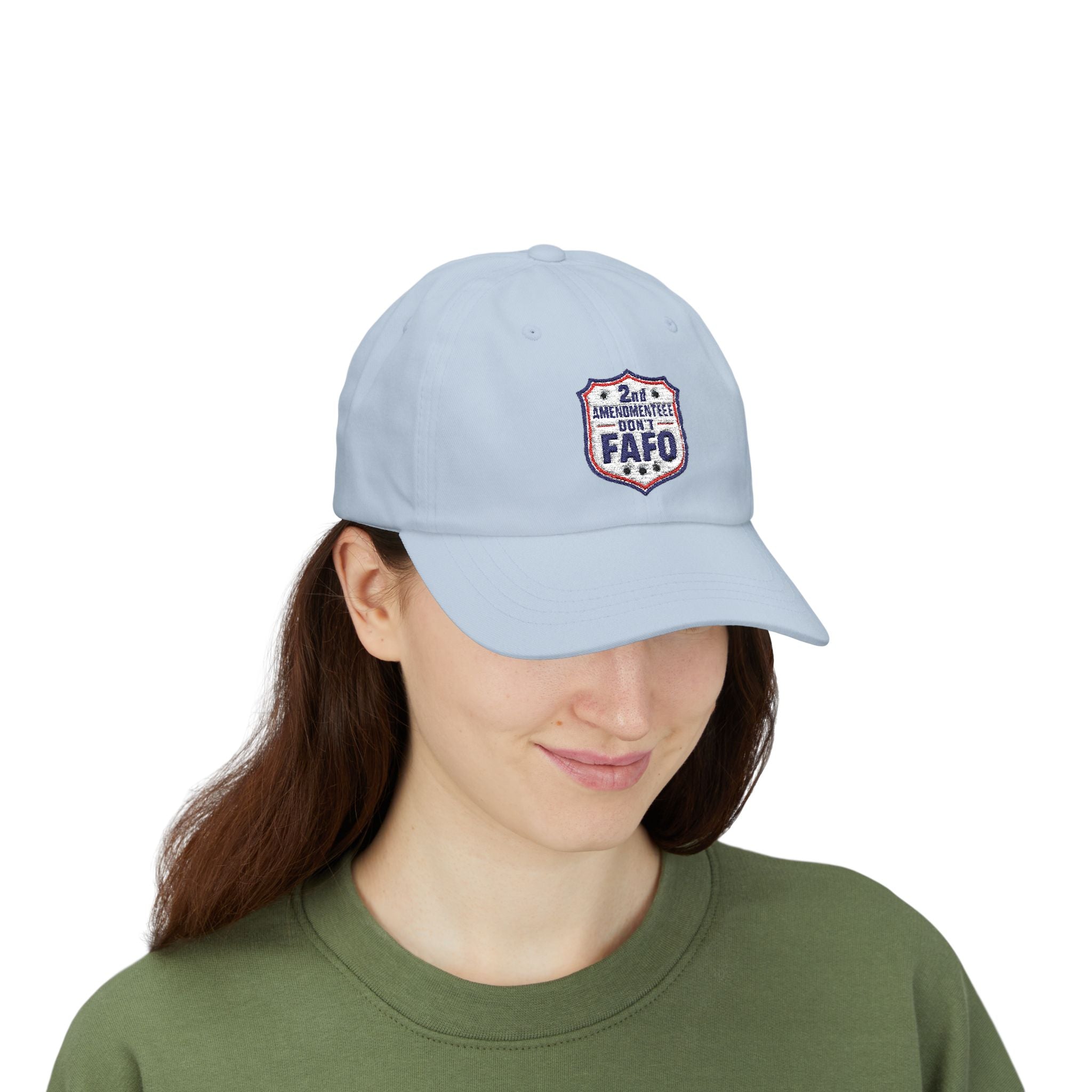 Embroidered Baseball Hat - 2nd Amendmenteer 'Don't FAFO' Dad Cap | Patriotic Embroidered Baseball Hat | Funny Gun Signs