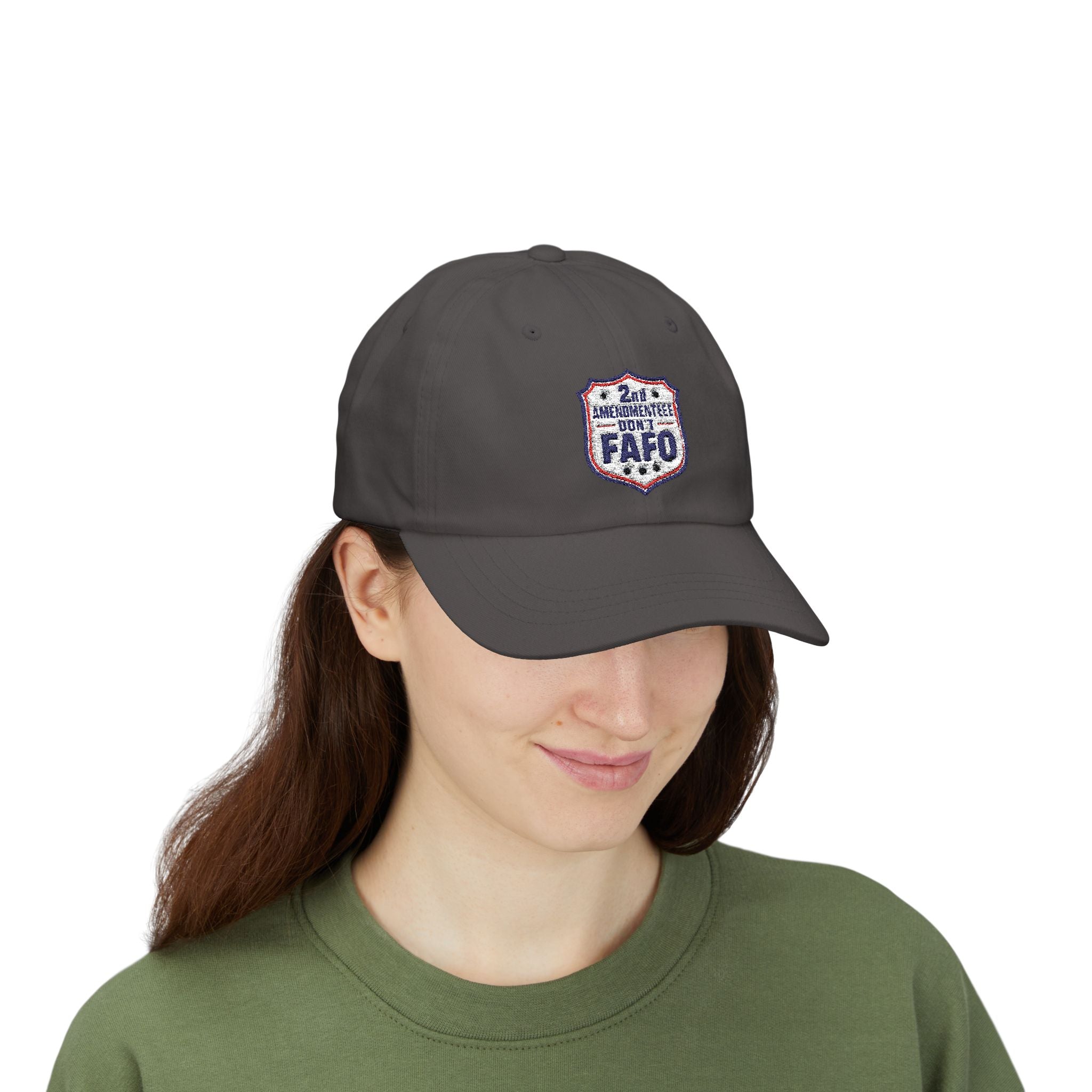 Embroidered Baseball Hat - 2nd Amendmenteer 'Don't FAFO' Dad Cap | Patriotic Embroidered Baseball Hat | Funny Gun Signs