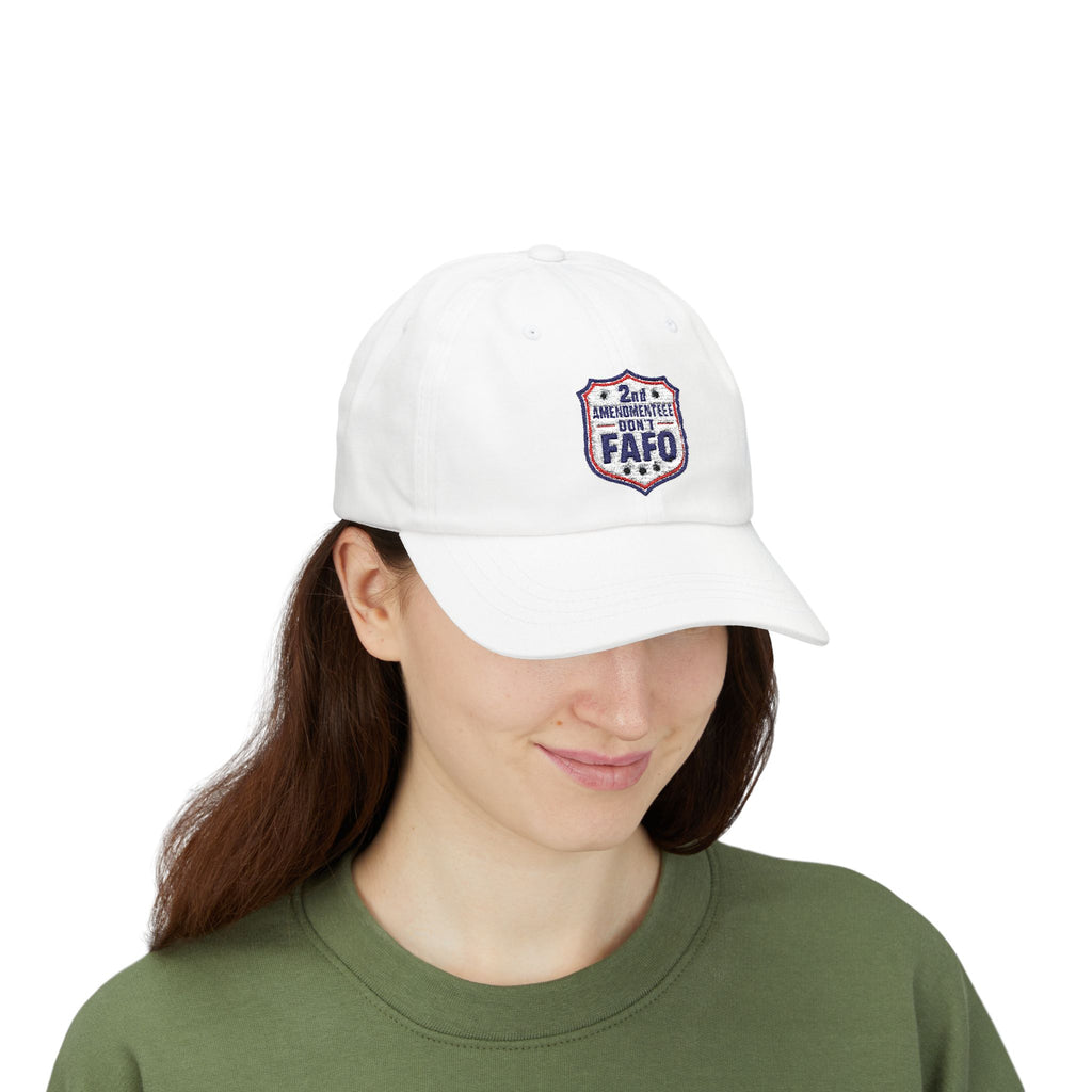 Embroidered Baseball Hat - 2nd Amendmenteer 'Don't FAFO' Dad Cap | Patriotic Embroidered Baseball Hat | Funny Gun Signs